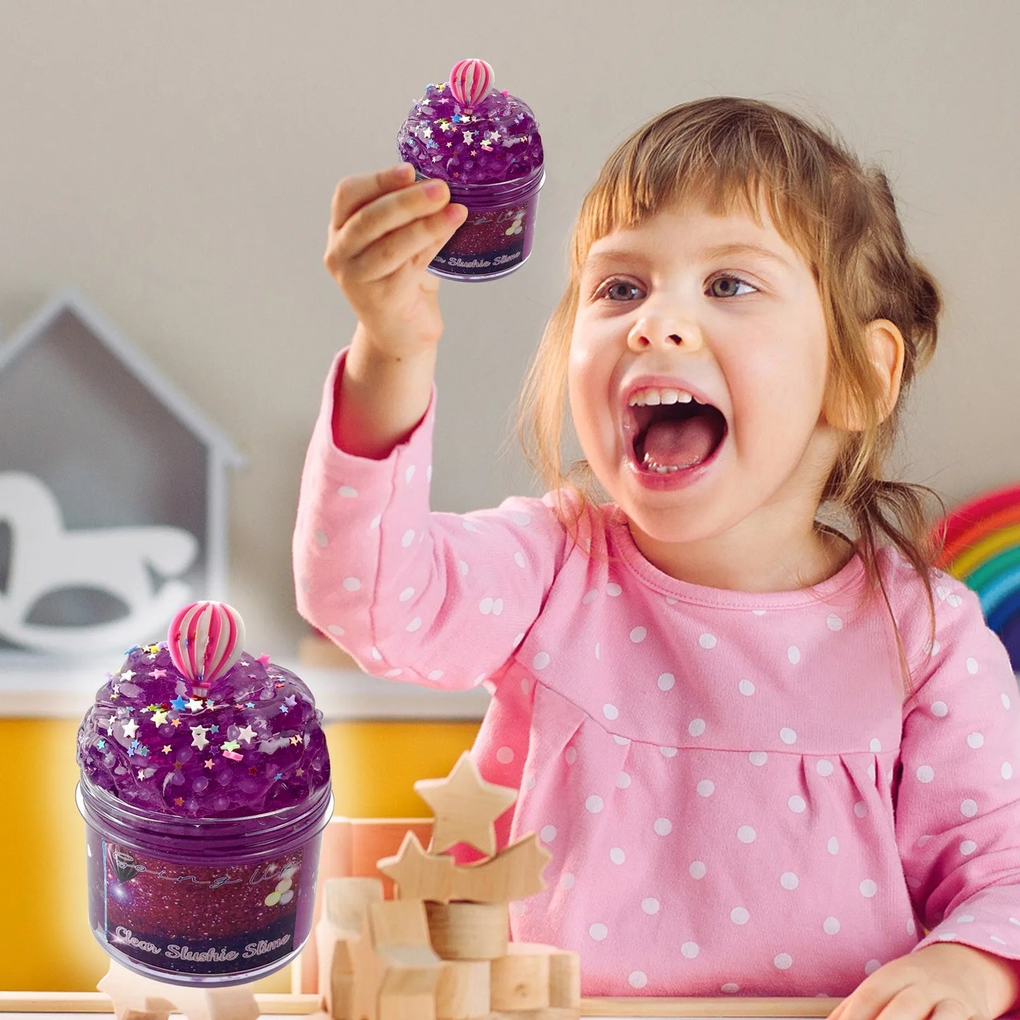 Solid Soft Crystal mud Bubble glue slime toys Children's handmade slime cotton mud No-stick decompression Slime Squish Toys