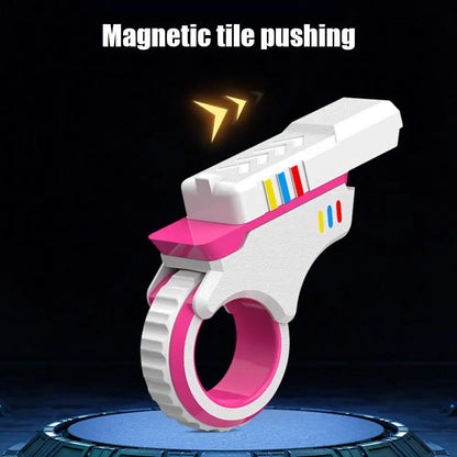 A Rotary Finger Sliders Fidget Toy Office Pressure Relief Slider Ratchet Finger Fidget 3D Printed Fidegt ToysFingertip Textured