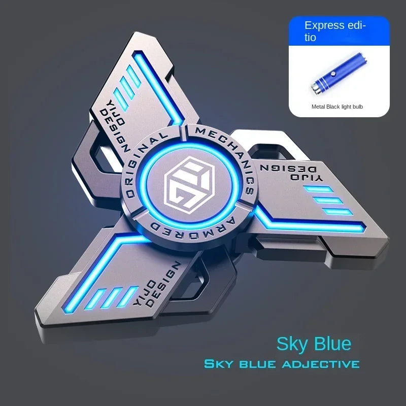 Fidget Spinner Metal Alloy Luminous Fingertip Gyro Anti anxiety EDC Spinning Top Tip Relieve Stress Relief Toys for Adults Kids