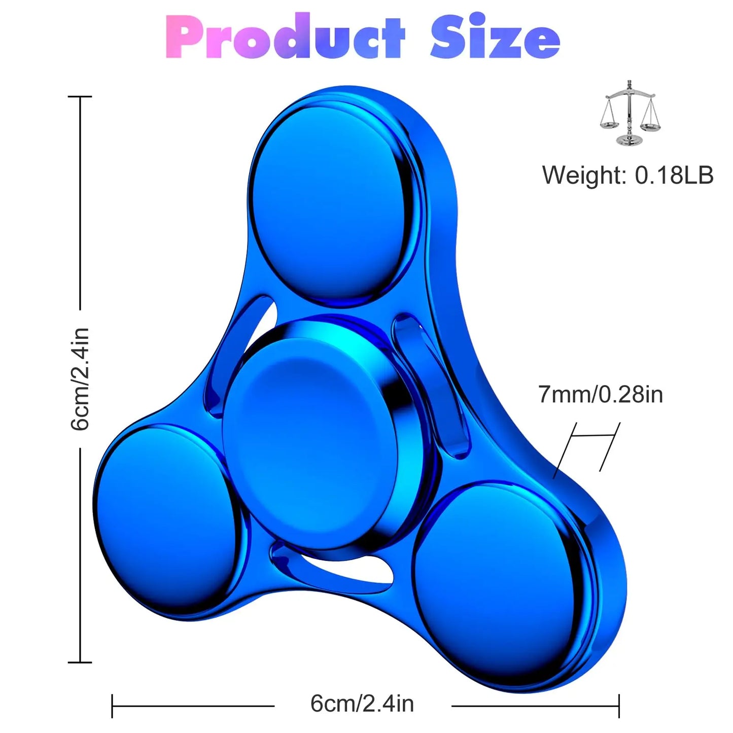 Metal Fidget Spinner Toys,EDC Hand Spinner Anti Stress Relief Toys,Antistress Anxiety Fidgeting Toy for Adult Kids Autism ADHD