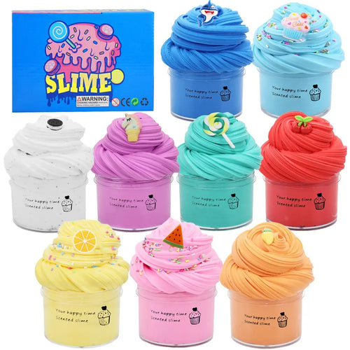 Super Clay Slime DIY Soft & Squishy Clay Scented Slime Sensory Clay Stretchy Non-sticky Slimes Making Set Scented Clay Toy