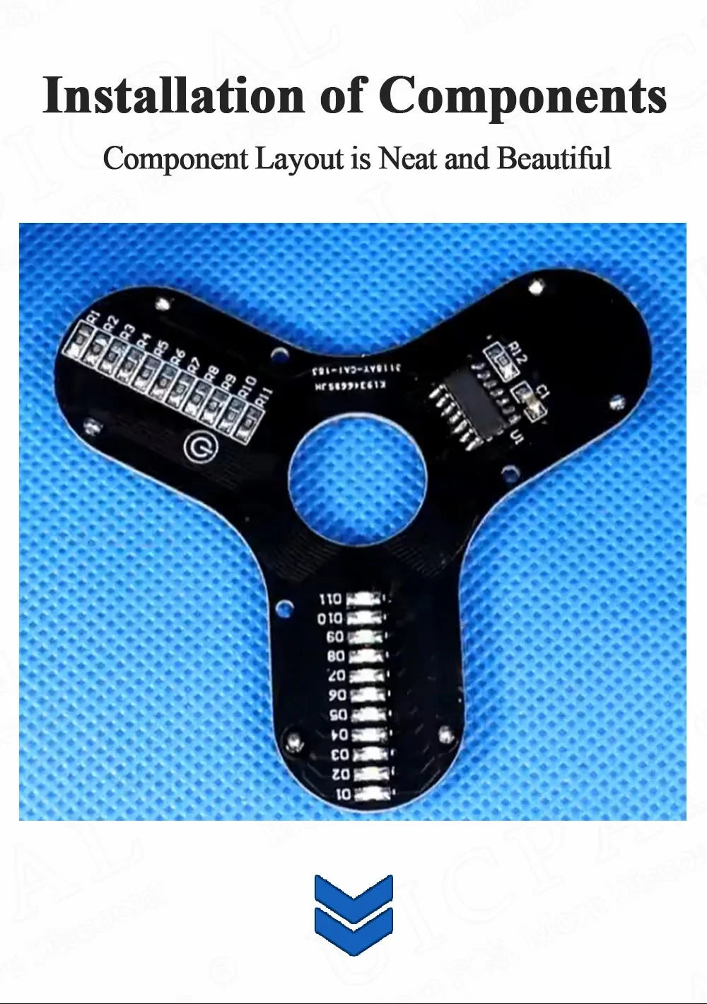 DIY Fidget Top Kit Fingertip Gyros with LED Light DIY Soldering Project Practice Solder Assembly DIY Electronic Kit