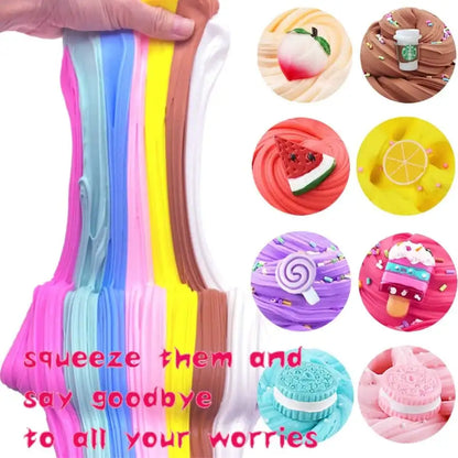 Super Clay Slime DIY Soft & Squishy Clay Scented Slime Sensory Clay Stretchy Non-sticky Slimes Making Set Scented Clay Toy