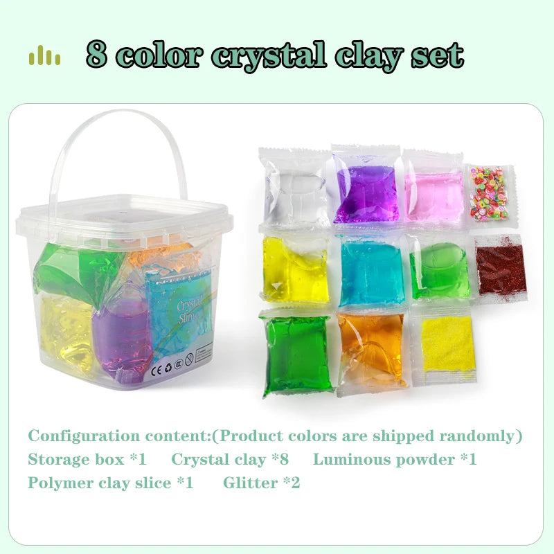 Crystal Transparent Clay, Creative,DIY, Create Your Favorite Slime, Suitable For Any Gift, Birthday Toy. Relieve Pressure, Soft