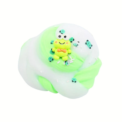 Frog Slime DIY Colored Mud Squeeze Toy Stretchy Craft  Soft Stress-Relief Toy Handmade Squishy Toy Anxiety Relief Toy for Kids