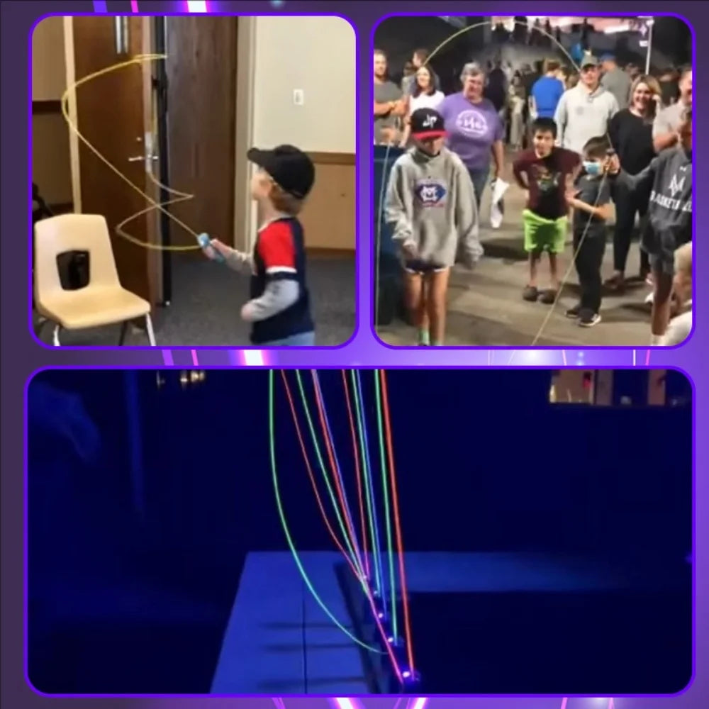 A Glow-in-the-dark fun electric rope thruster children's outdoor new exotic decompression toys Creative toys for cats and pets