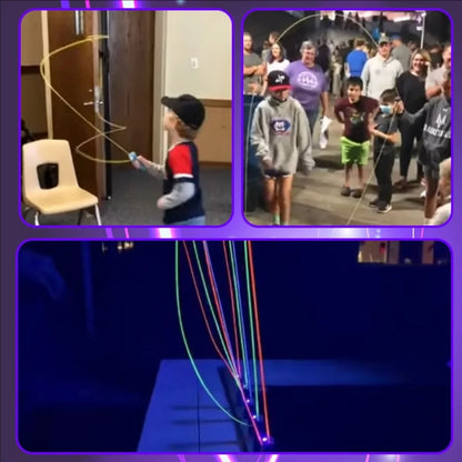 A Glow-in-the-dark fun electric rope thruster children's outdoor new exotic decompression toys Creative toys for cats and pets