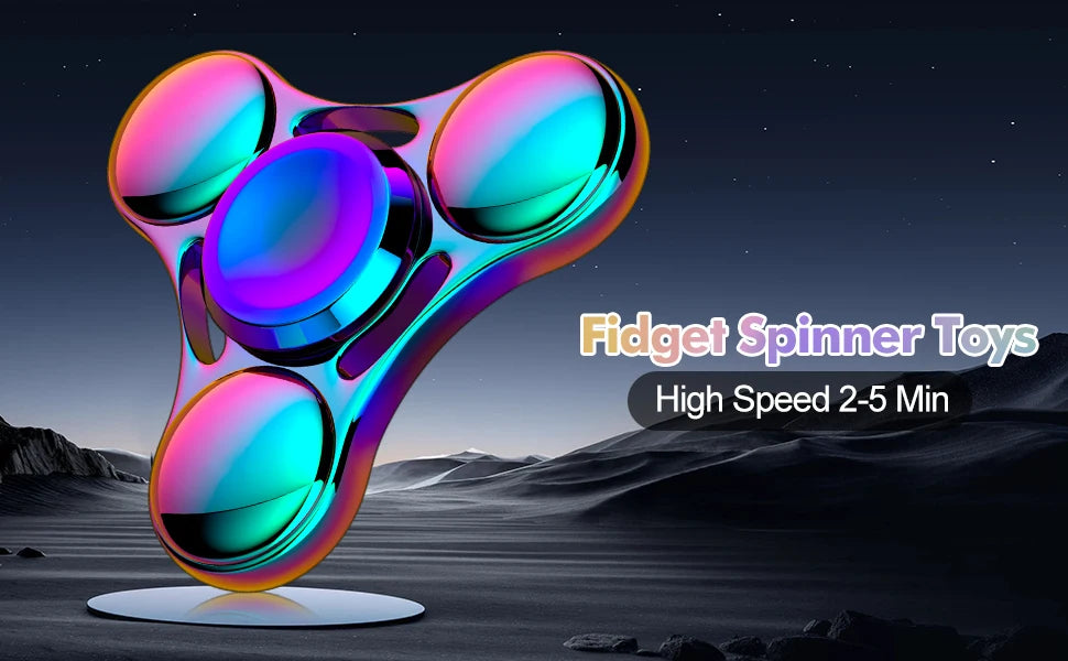 Metal Fidget Spinner Toys,EDC Hand Spinner Anti Stress Relief Toys,Antistress Anxiety Fidgeting Toy for Adult Kids Autism ADHD