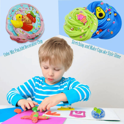 Super Clay Slime DIY Soft & Squishy Clay Scented Slime Sensory Clay Stretchy Non-sticky Slimes Making Set Scented Clay Toy