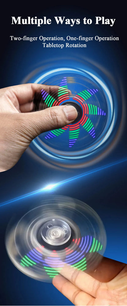 DIY Fidget Top Kit Fingertip Gyros with LED Light DIY Soldering Project Practice Solder Assembly DIY Electronic Kit