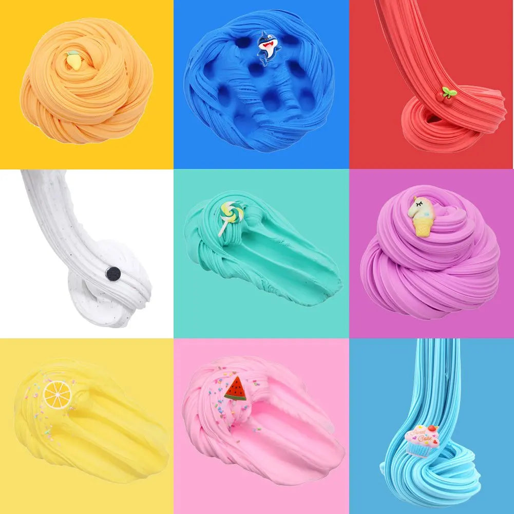 Super Clay Slime DIY Soft & Squishy Clay Scented Slime Sensory Clay Stretchy Non-sticky Slimes Making Set Scented Clay Toy