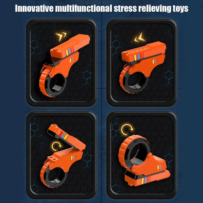 A Rotary Finger Sliders Fidget Toy Office Pressure Relief Slider Ratchet Finger Fidget 3D Printed Fidegt ToysFingertip Textured