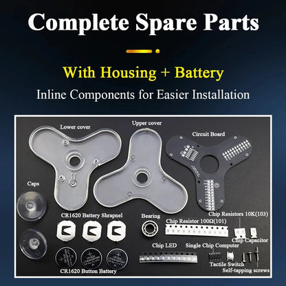 DIY Fidget Top Kit Fingertip Gyros with LED Light DIY Soldering Project Practice Solder Assembly DIY Electronic Kit