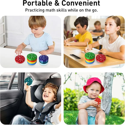 Math Fidget Spinner Sensory Toys Boys Girls Fingertip Game Math Fact Gyros Fidget ADHD Autism for Kids Gifts (Add Or Minus)