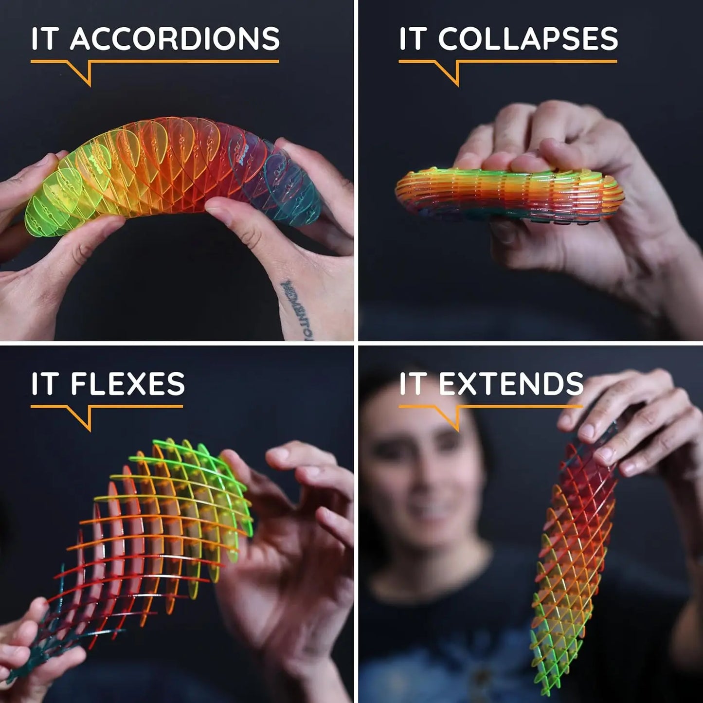 Fidget Worm Toy - Flexible 3D Sensory Slug Figgy Toy for  Teens, and Adults – Stretchy, Quiet, Stress and Anxiety Relief, Focus