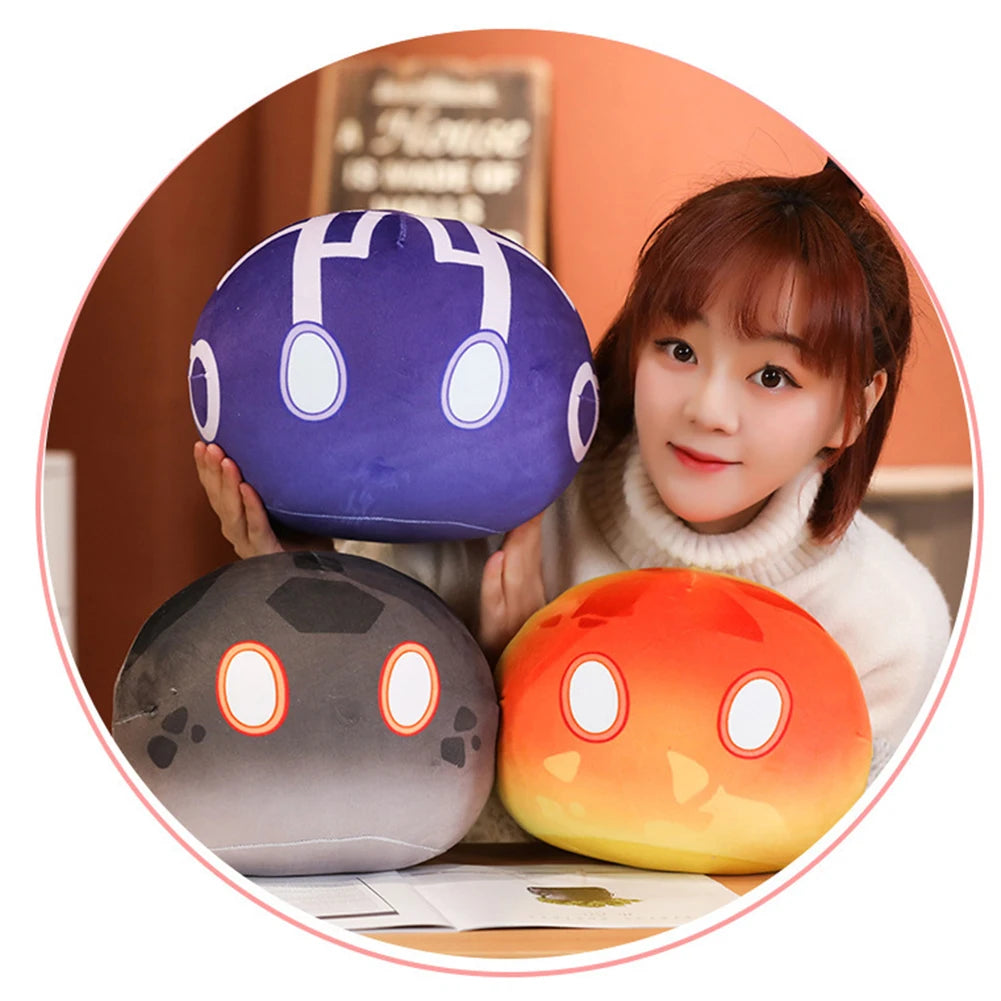 Genshin Pillow Super Soft Adorable Impact-Slime Hugging Toy Cartoon Anime Plush Doll Pillow Decoration Kids Hugging Pillow Gifts