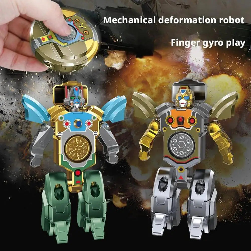 Transformable Fidget Spinners Funny Sensory Fidget Toys Deformable DIY Round to Robot Fingertip Toys for Kids Party Gifts