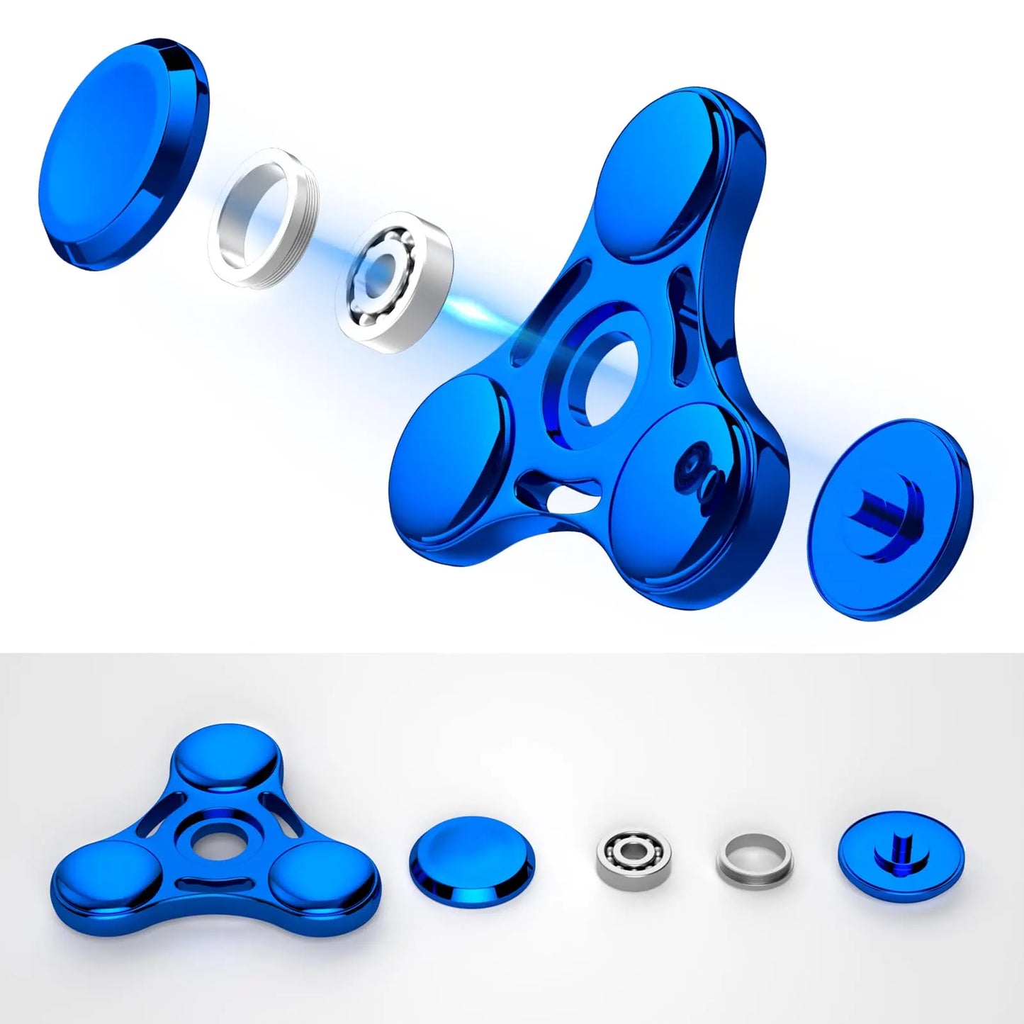 Metal Fidget Spinner Toys,EDC Hand Spinner Anti Stress Relief Toys,Antistress Anxiety Fidgeting Toy for Adult Kids Autism ADHD