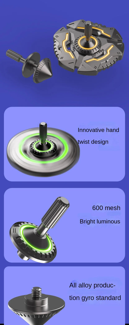 Fidget Spinner Metal Alloy Luminous Fingertip Gyro Anti anxiety EDC Spinning Top Tip Relieve Stress Relief Toys for Adults Kids