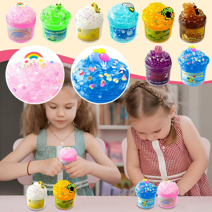 Crystal-Clear Star Slushie Slime Kit - ASMR Sensory Toy for Kids/Adults, Non-Toxic DIY Creative Play & Stress Relief with Glitte