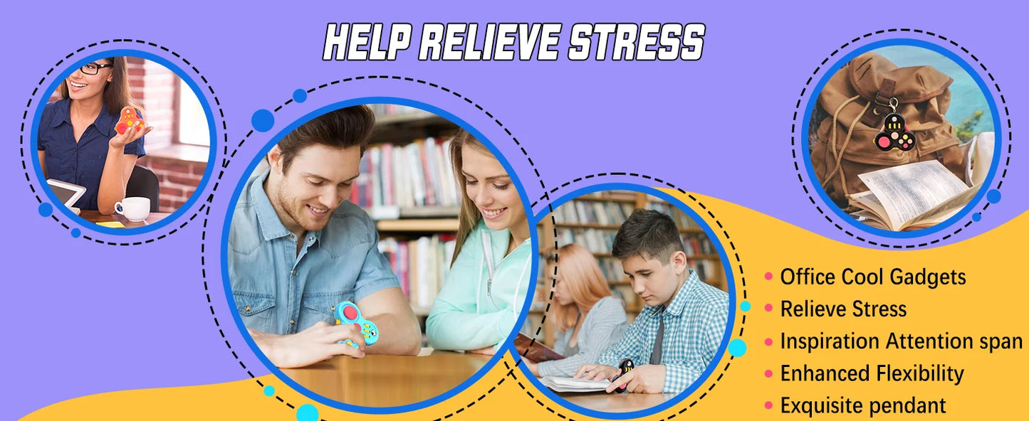 Fidget Toys for Kid and Adults, Autism Figette Cubes Desk Toys, Anxiety Relief Stress Toys, Sensory Fidget Cubes Gifts for Kids