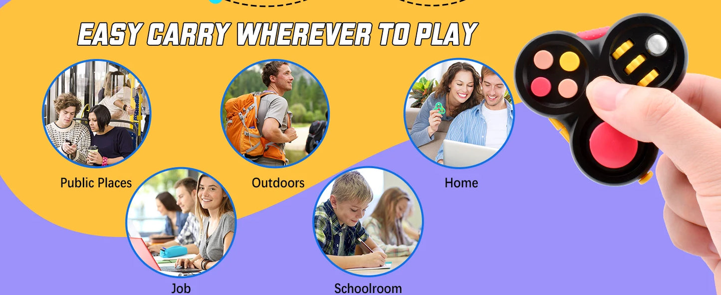 Fidget Toys for Kid and Adults, Autism Figette Cubes Desk Toys, Anxiety Relief Stress Toys, Sensory Fidget Cubes Gifts for Kids