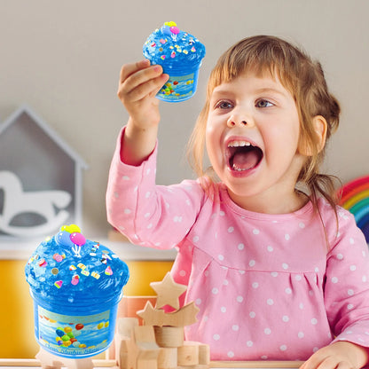 Crystal-Clear Star Slushie Slime Kit - ASMR Sensory Toy for Kids/Adults, Non-Toxic DIY Creative Play & Stress Relief with Glitte