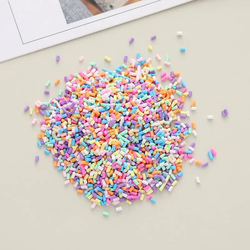 Colourful Mix Cylindrical Polymer Clay Slices Sprinkles for Slime Filling Clay DIY Crystal Crafts Tiny plastic klei Accessory