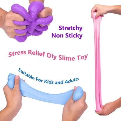 Super Clay Slime DIY Soft & Squishy Clay Scented Slime Sensory Clay Stretchy Non-sticky Slimes Making Set Scented Clay Toy