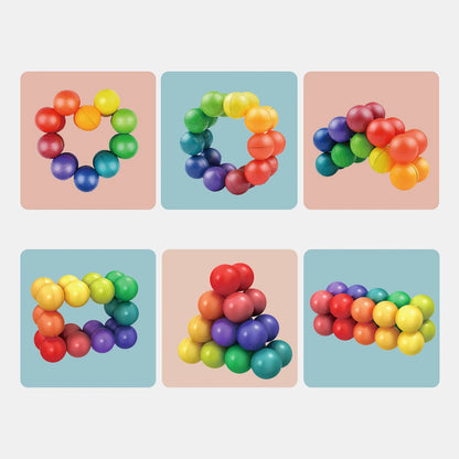 Sensory Fidget Toys - 3D Rotating Educational Balls For Stress & Anxietyelief, Creative Learning Activities