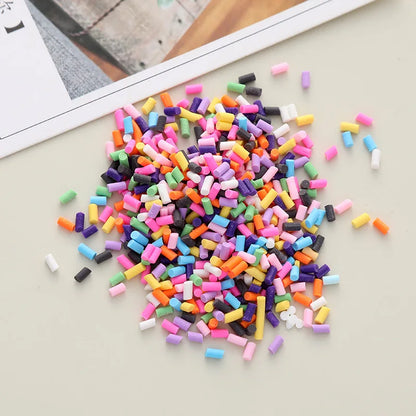Colourful Mix Cylindrical Polymer Clay Slices Sprinkles for Slime Filling Clay DIY Crystal Crafts Tiny plastic klei Accessory
