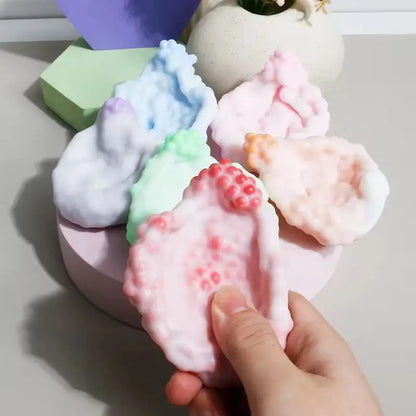 Creative Soft Stress Relief Ball Diy Rubble Ice Skin Adhesive Handball Desktop Squeezing Soothing Toy Party Kids Gift Best Toy