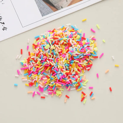 Colourful Mix Cylindrical Polymer Clay Slices Sprinkles for Slime Filling Clay DIY Crystal Crafts Tiny plastic klei Accessory