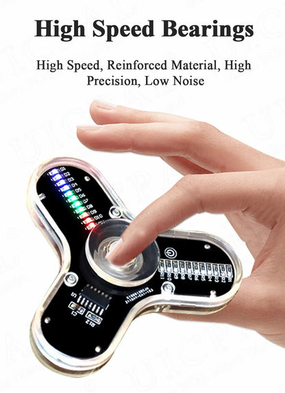 DIY Fidget Top Kit Fingertip Gyros with LED Light DIY Soldering Project Practice Solder Assembly DIY Electronic Kit