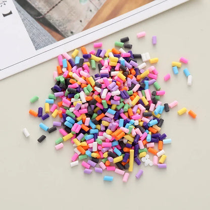 Colourful Mix Cylindrical Polymer Clay Slices Sprinkles for Slime Filling Clay DIY Crystal Crafts Tiny plastic klei Accessory