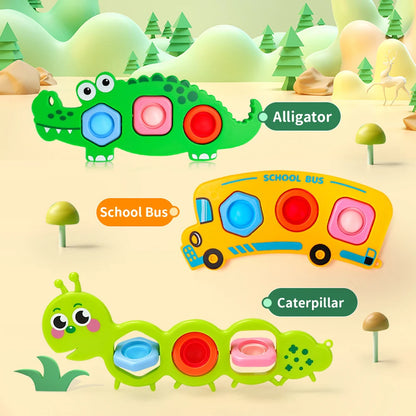 Finger Press Fidget Toys for Children Baby Sensory Finger Exercise Activity Motor Skills Educational Stress Relief Kids Toy Gift