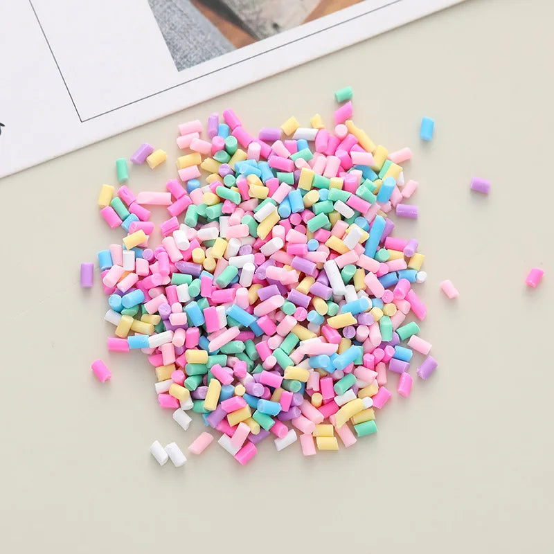 Colourful Mix Cylindrical Polymer Clay Slices Sprinkles for Slime Filling Clay DIY Crystal Crafts Tiny plastic klei Accessory
