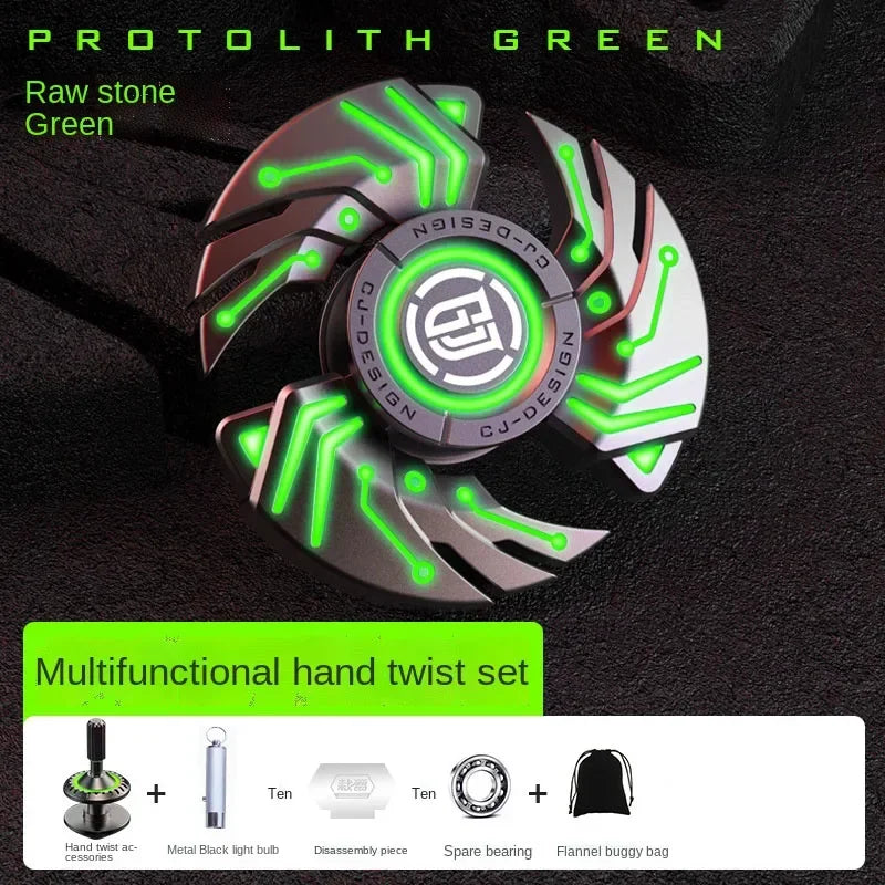 Fidget Spinner Metal Alloy Luminous Fingertip Gyro Anti anxiety EDC Spinning Top Tip Relieve Stress Relief Toys for Adults Kids