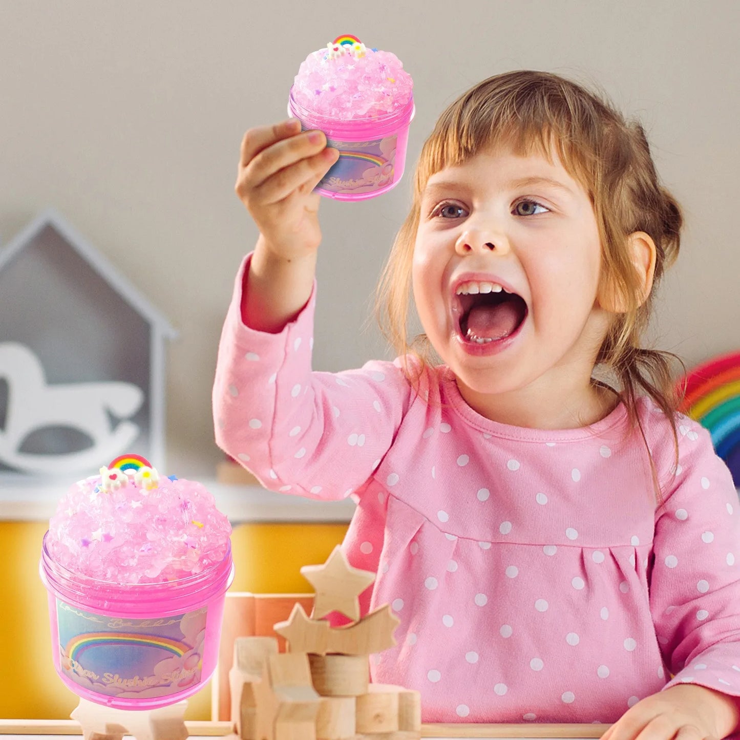 Solid Soft Crystal mud Bubble glue slime toys Children's handmade slime cotton mud No-stick decompression Slime Squish Toys