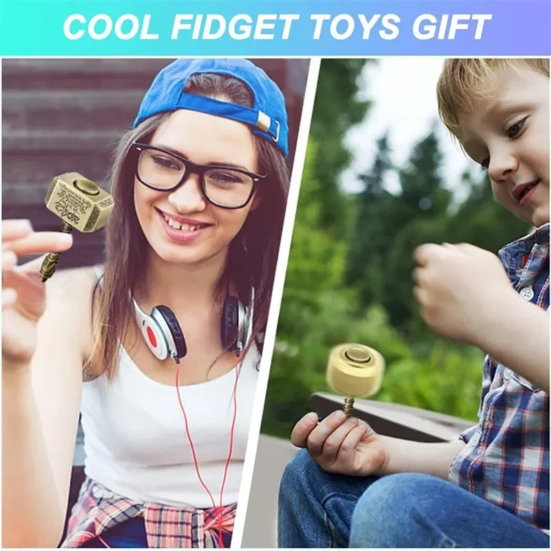 Spinning Alloy Fidget Spinner for Fingertips, Anti-Stress Toy for Kids & Adults, Metal Gyroscope, Anti-Anxiety Fidget Tool