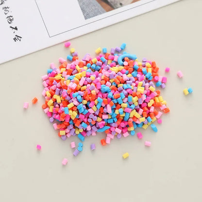 Colourful Mix Cylindrical Polymer Clay Slices Sprinkles for Slime Filling Clay DIY Crystal Crafts Tiny plastic klei Accessory
