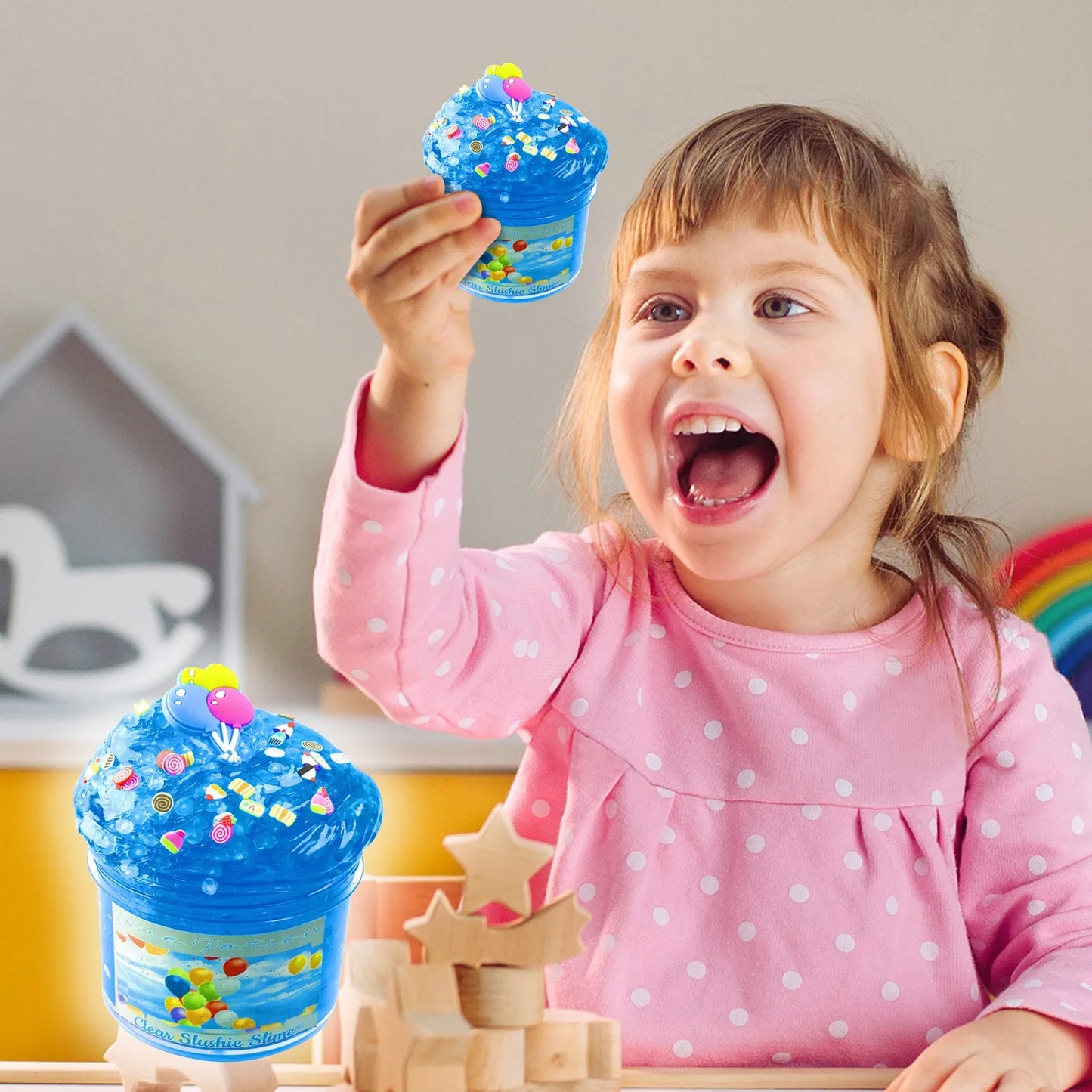 Solid Soft Crystal mud Bubble glue slime toys Children's handmade slime cotton mud No-stick decompression Slime Squish Toys