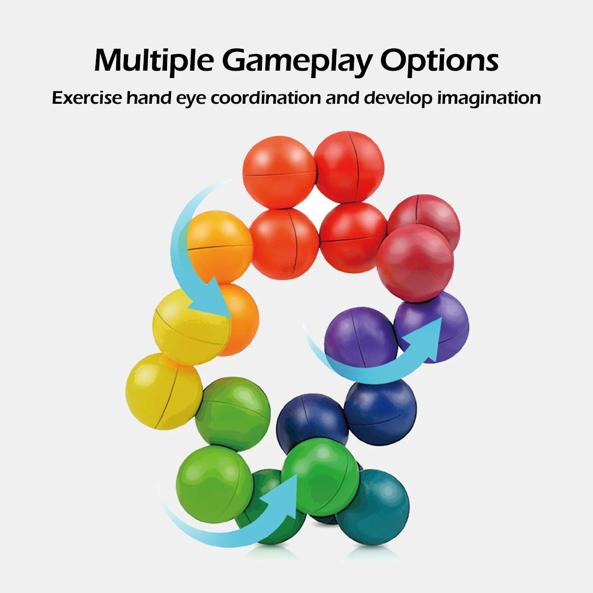 Sensory Fidget Toys - 3D Rotating Educational Balls For Stress & Anxietyelief, Creative Learning Activities