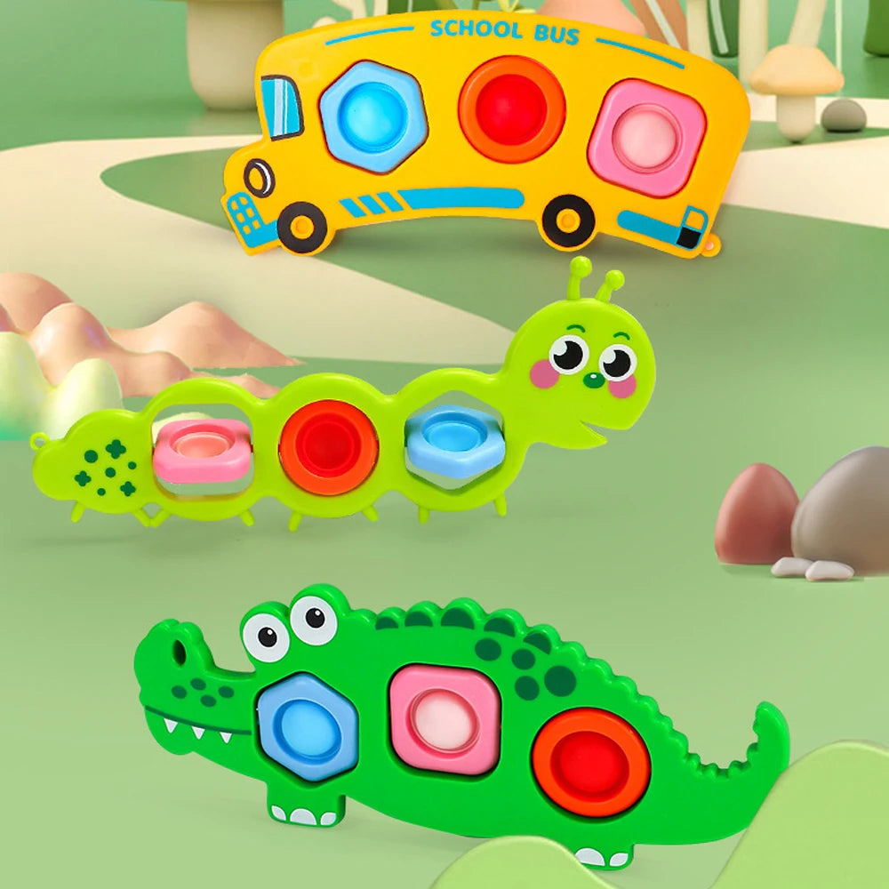 Finger Press Fidget Toys for Children Baby Sensory Finger Exercise Activity Motor Skills Educational Stress Relief Kids Toy Gift