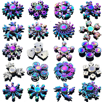 A Rainbow Fidget Metal Spinner Colorful Finger Spinners High Speed Hand Spinners Fidget Toys for Stress Anxiety Relief for Adults