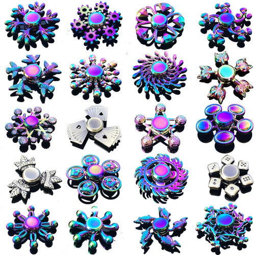A Rainbow Fidget Metal Spinner Colorful Finger Spinners High Speed Hand Spinners Fidget Toys for Stress Anxiety Relief for Adults