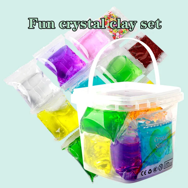 Crystal Transparent Clay, Creative,DIY, Create Your Favorite Slime, Suitable For Any Gift, Birthday Toy. Relieve Pressure, Soft