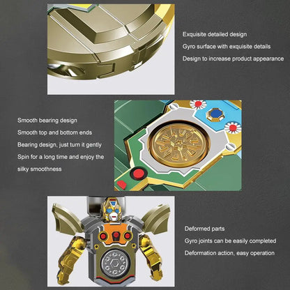 Transformable Fidget Spinners Funny Sensory Fidget Toys Deformable DIY Round to Robot Fingertip Toys for Kids Party Gifts