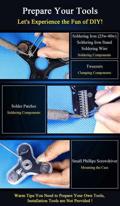 DIY Fidget Top Kit Fingertip Gyros with LED Light DIY Soldering Project Practice Solder Assembly DIY Electronic Kit